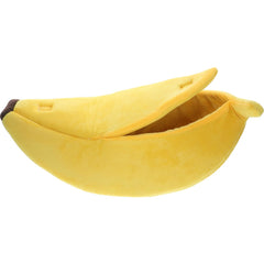 POPETPOP Cute Banana Cat Bed Soft Banana Kitten Cuddle Bed Christmas Pet Bed Warm Kitten Puppy Bed Suitable for Cats Kittens Rabbit Small Dogs Under 8 pounds Pet Cat Supplies(21.6 inch)