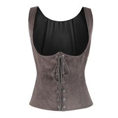 Teyujosem Womens Pirate Vest Renaissance Steampunk Corset Medieval Bodice(2022049GYM)