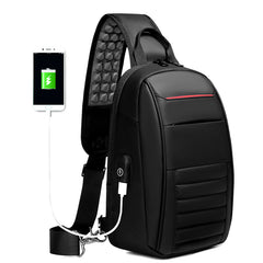 Waterproof USB Charging Chest Messenger Bag