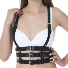 Steampunk Industrial Gothic Sling Leather Vest for Men/Women
