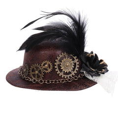 Gothic Mini Top Hat - Steampunk Halloween Accessory
